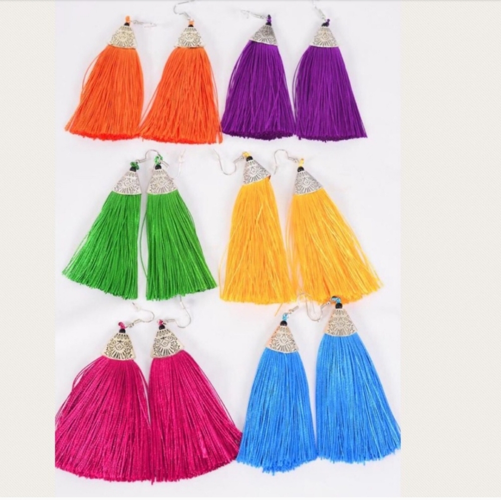 "Pick a color" tassel earrings